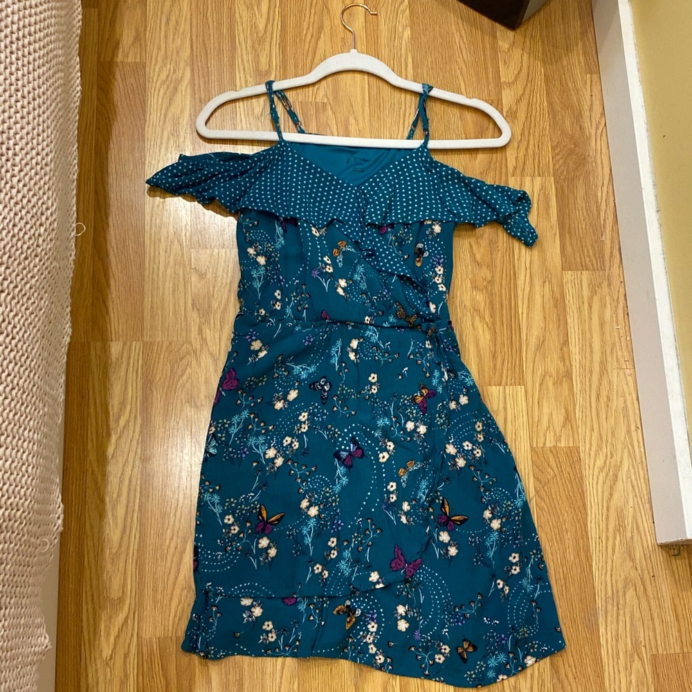 Kids Green wrap dress
